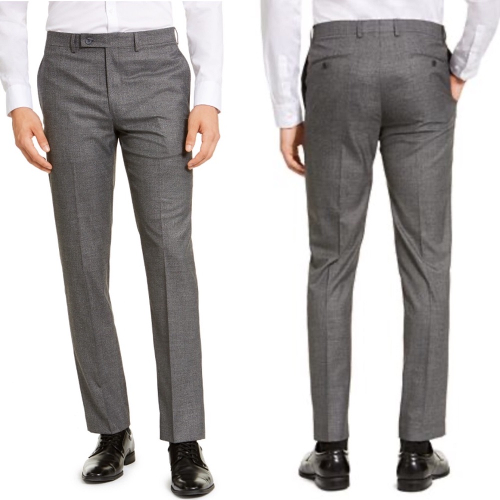 Calvin Klein Slim-Fit Stretch Dress Pants, 40Wx30L